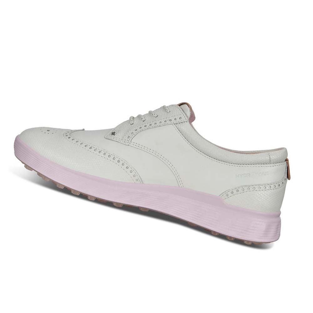 Women's Ecco Spikeless S-classic Golf Shoes White | USA 133PJJ